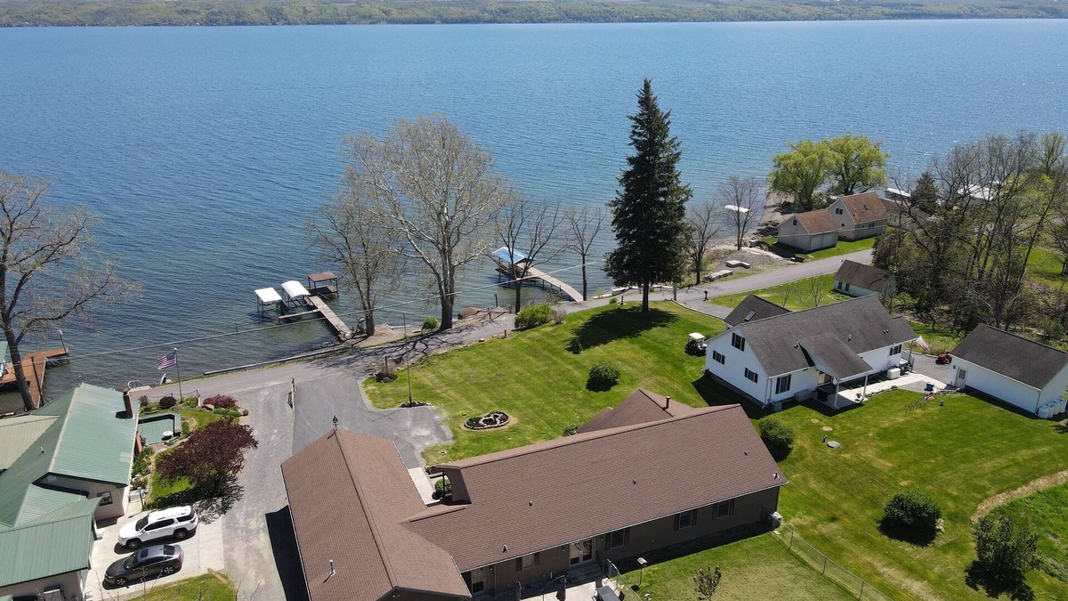 Himrod House | Lake front 7-bedroom house with movie theatre, hot tub, and game room!