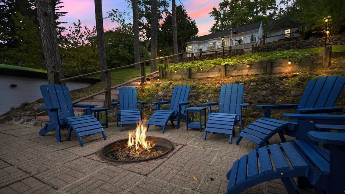 Lake Wissota Cottage | Lake Front Cottage with Amazing Firepit, Private Dock, Sleeps 6-8