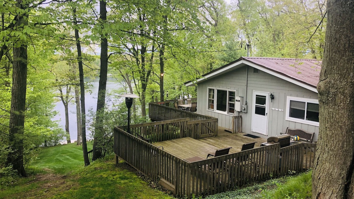 Three Rivers House | Lake Front Cottage with Family Friendly Private Beach
