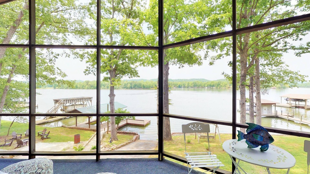 Ten Mile House | Lake Front house on Watts Bar Lake with large private dock, 2 screen porches