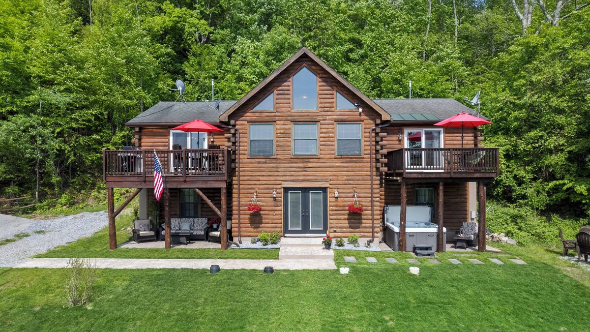 Diamond Point Cabin | Lake George and mountain views on 52 acres+private pond! Right in Bolton Landing