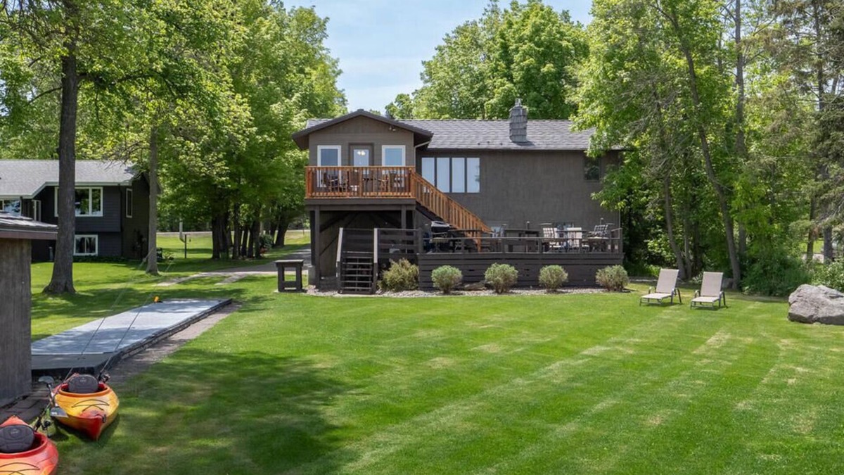 Isle House | Lake home, 3 bd 3 bath, 2 car garage deck, dock, Video game, foosball, quiet bay