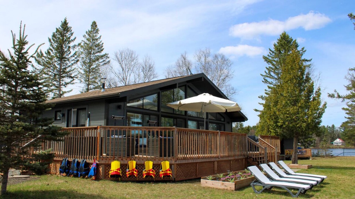 Nominingue Ski Chalet | Lake House Chalet, Laurentides, Pet Friendly, Waterfront, Beach, Private, Luxury