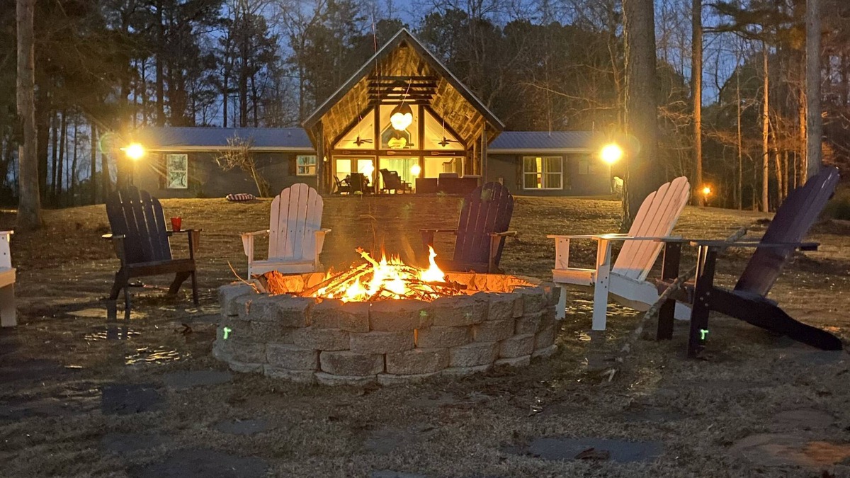 Jacksons' Gap House | Lake Martin home, lakefront, renovated house, no stairs- beach area