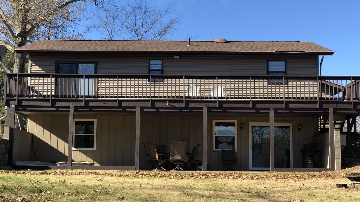 Marion House | Lake of Egypt 4 bedroom home sleeps 8 with dock and flat yard and lakefront!