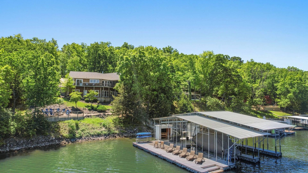 Gravois Mills House | Lake of the Ozarks Luxury Waterfront Home: 5 BR with Private Dock and Open Slip