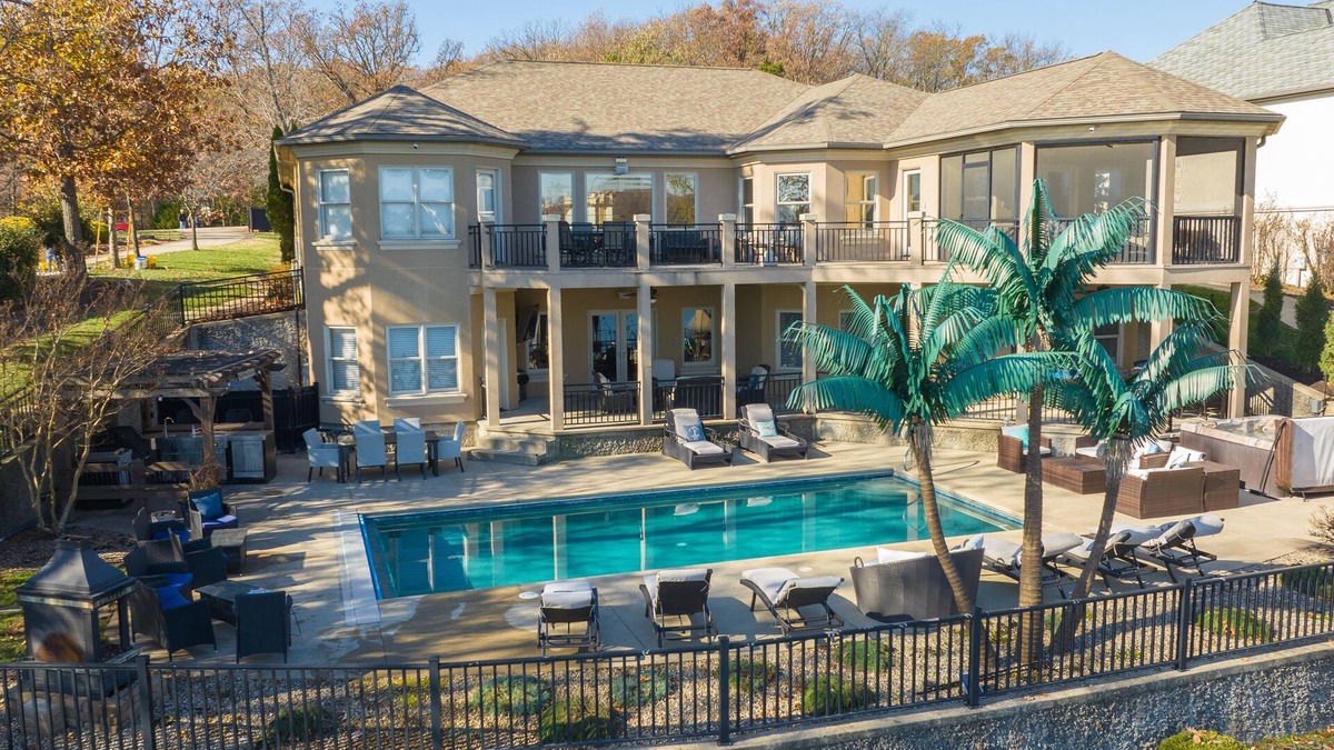 Osage Beach House | Lake of the Ozarks Home with Private Heated Pool and Hot Tub! Main Channel view!