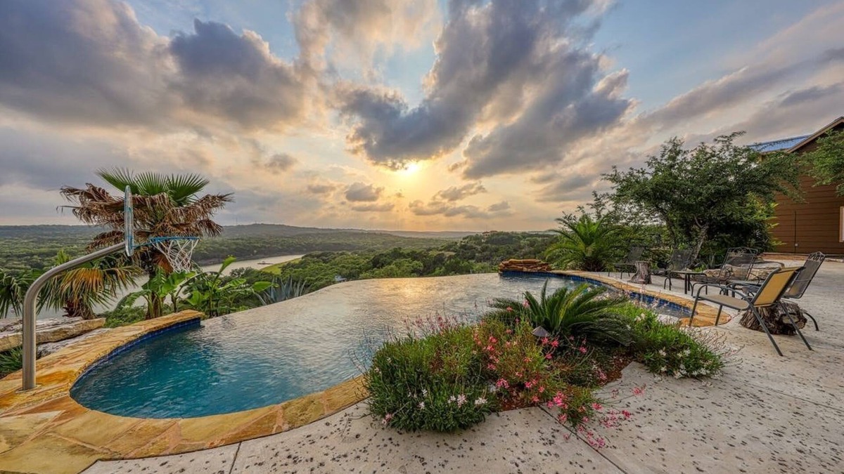 Oatmeal House | Lake Travis Waterfront with Resort Style Pool and Million Dollar Views.