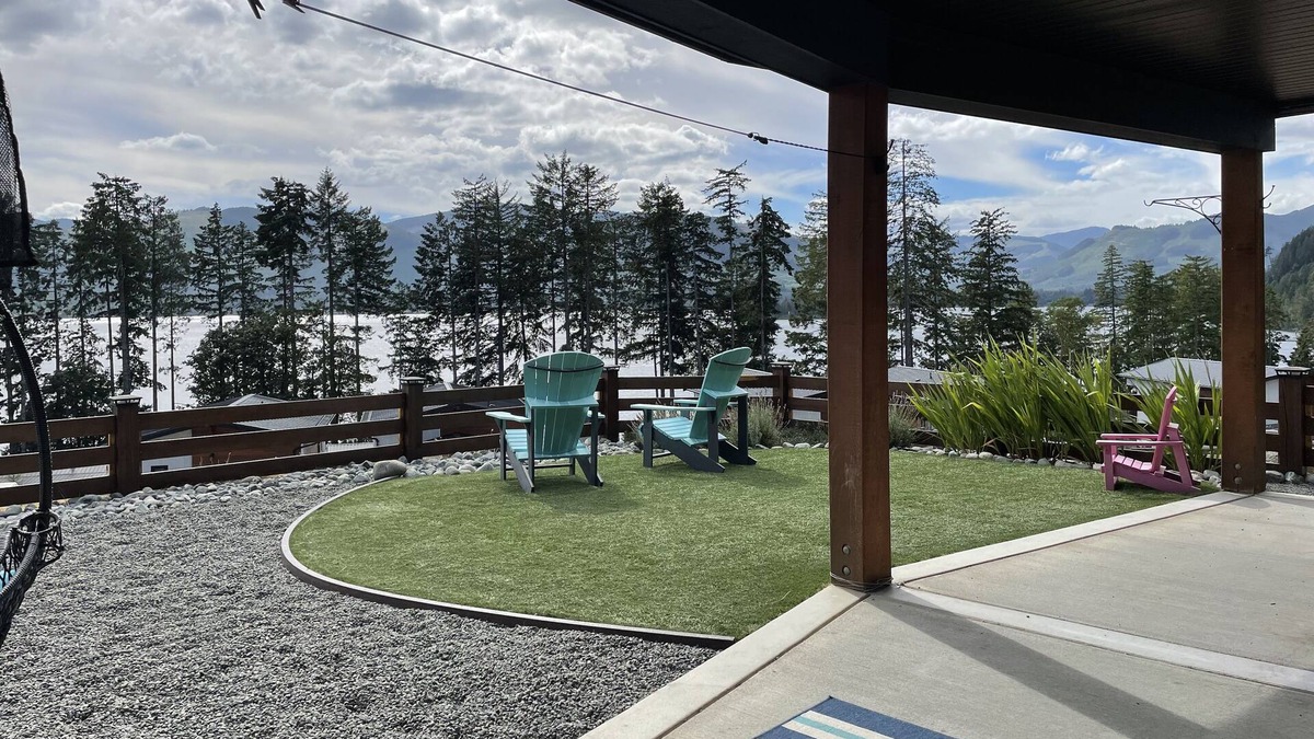 Youbou Cottage | Lake view home in resort community. Beach, pool and more!