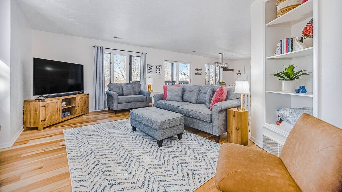 Macatawa House | Lake View Home with Gas Fireplace, High-Speed WiFi, and Private Washer/Dryer