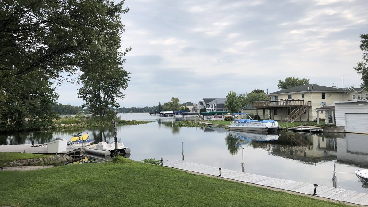 Enchanted Hills House | Lake Wawasee waterfront home overlooking Johnson's Bay. New Renovations for 2024