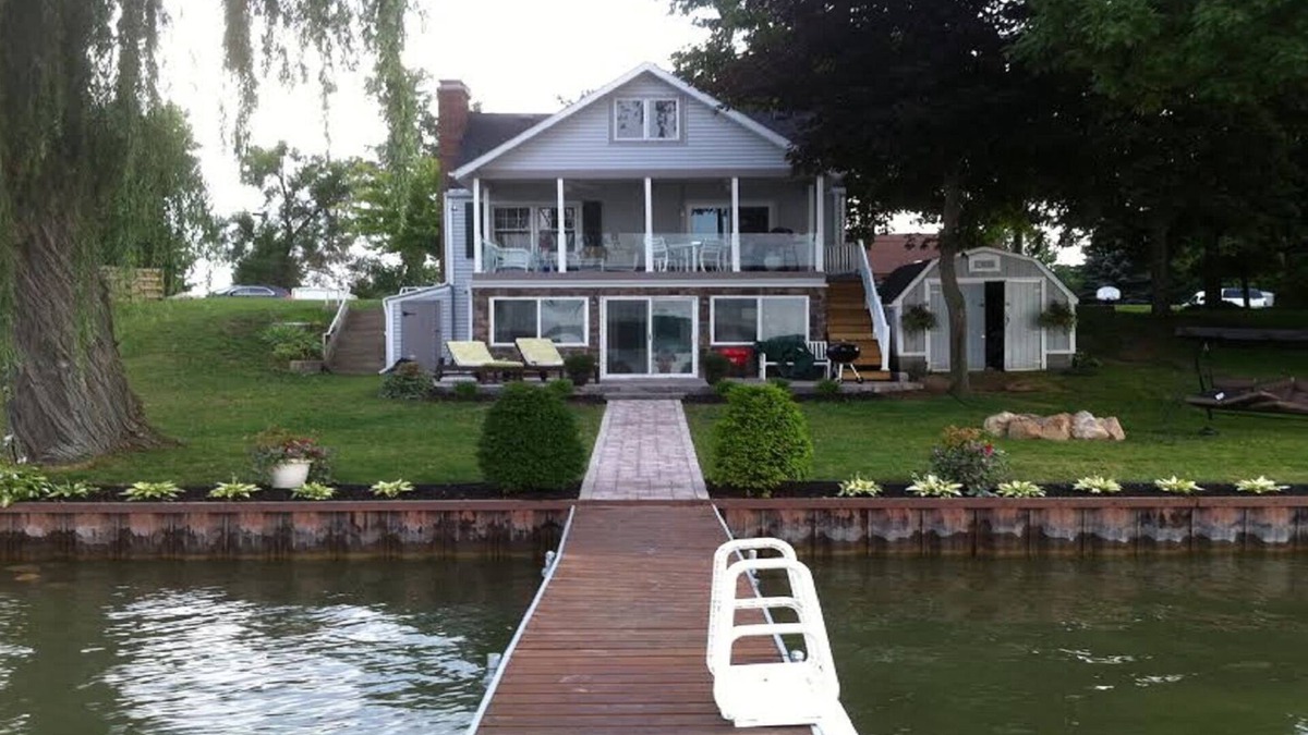 Manitou Beach-Devils Lake Cottage | Lakefront home- all amenities & beautiful view. Updated beds/carpet/furniture