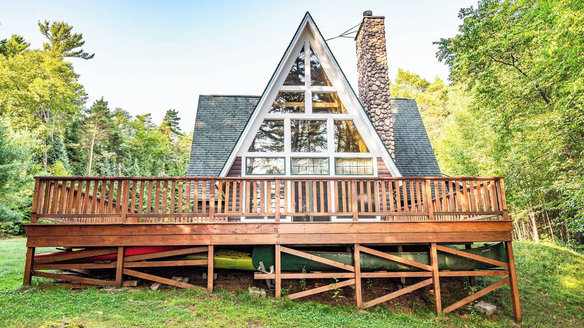 Owls Head Ski Chalet | Lakefront 2 Bedroom Adirondack A Frame Chalet
