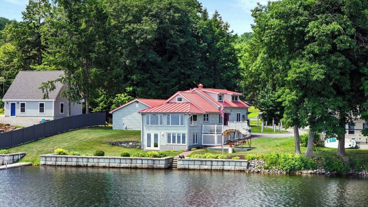 Monmouth House | Lakefront 3-bedroom house with full game room, in Monmouth, Maine.