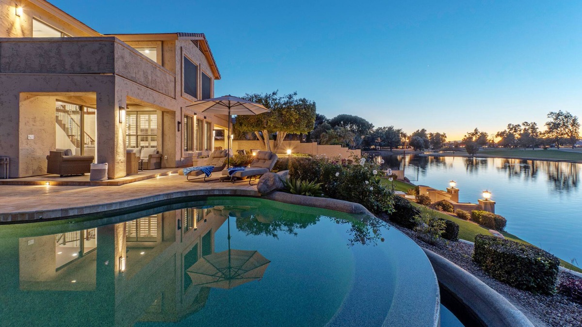 Ocotillo House | LAKEFRONT Chandler Home on Ocotillo GOLF Course: Htd Pool, Spa, Fire Pit, BBQ, Pool Table & Games