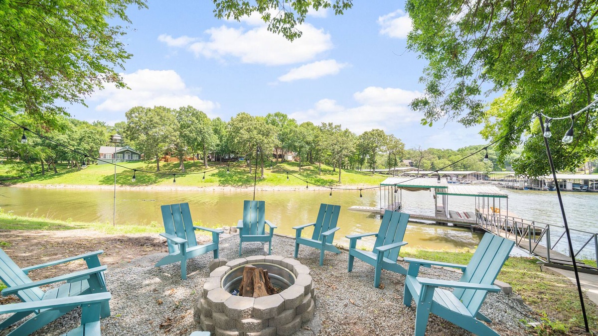 Afton Cottage | LAKEFRONT! Chigger Cove Cottage on Monkey Island! PRIVATE 2 SLIPS BOAT DOCK!