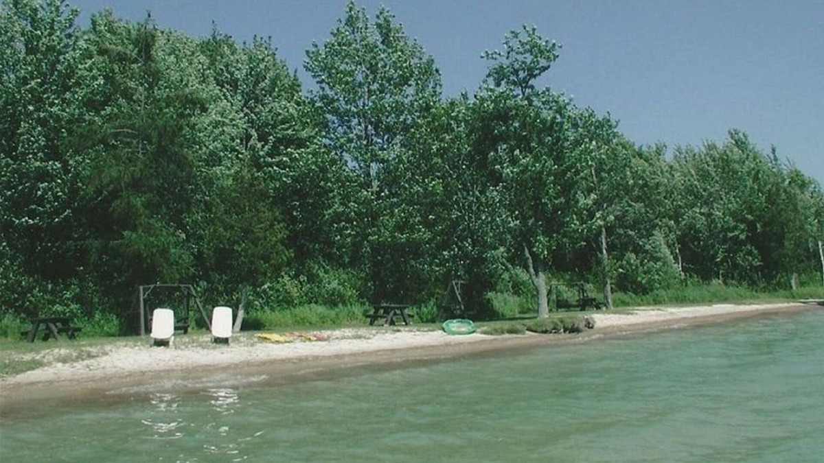 Cheboygan Cabin | Lakefront Cottage - Beautiful Grounds and Large Sandy Beach