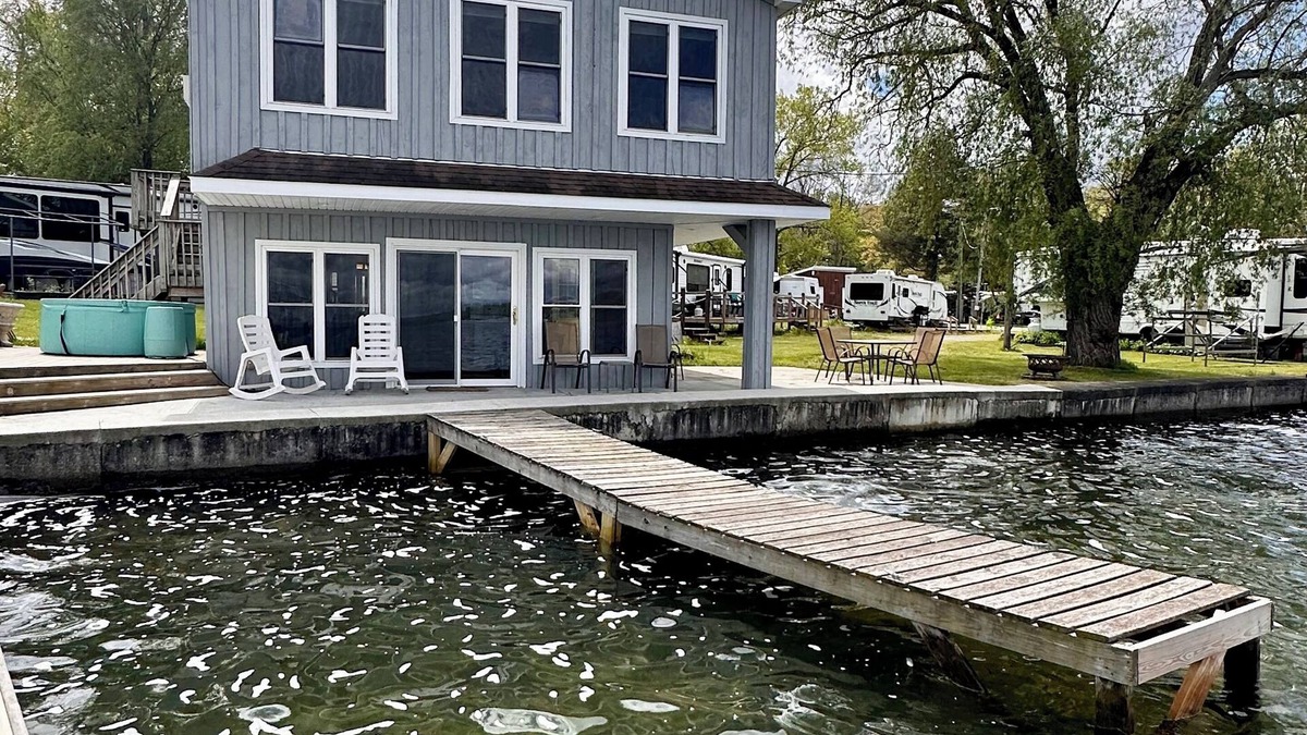 Castile House | Lakefront Cottage with Stunning Views. Boat available to rent with cottage!