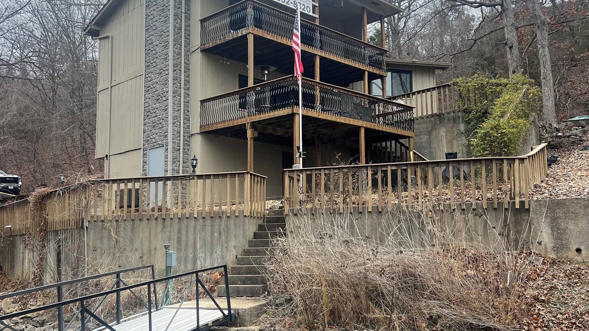 Camdenton Cabin | Lakefront Escape at Lake of the Ozarks with Private Dock and Ski/Pontoon Rentals
