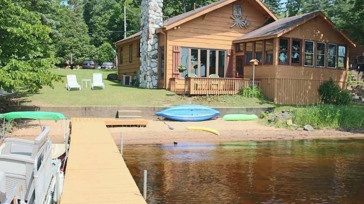 Superior House | Lakefront Escape on Amnicon Lake with Pontoon Rental & Private Beach