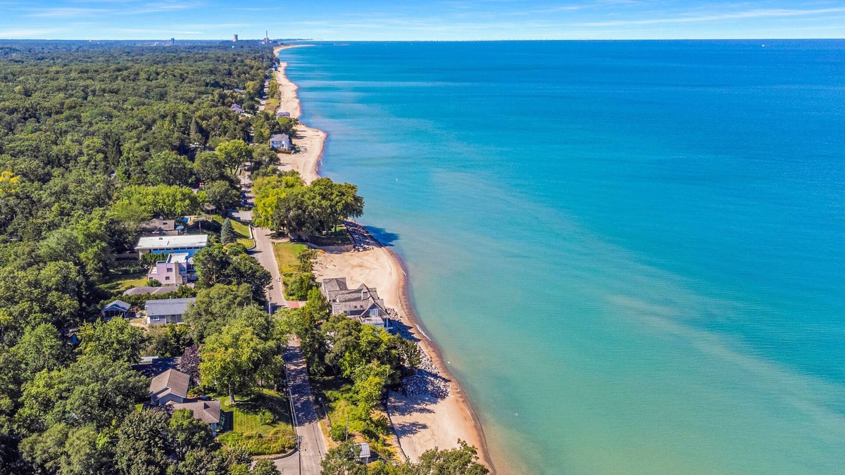 Michiana House | Lakefront getaway with lake views, private pool, game room & custom golf cart