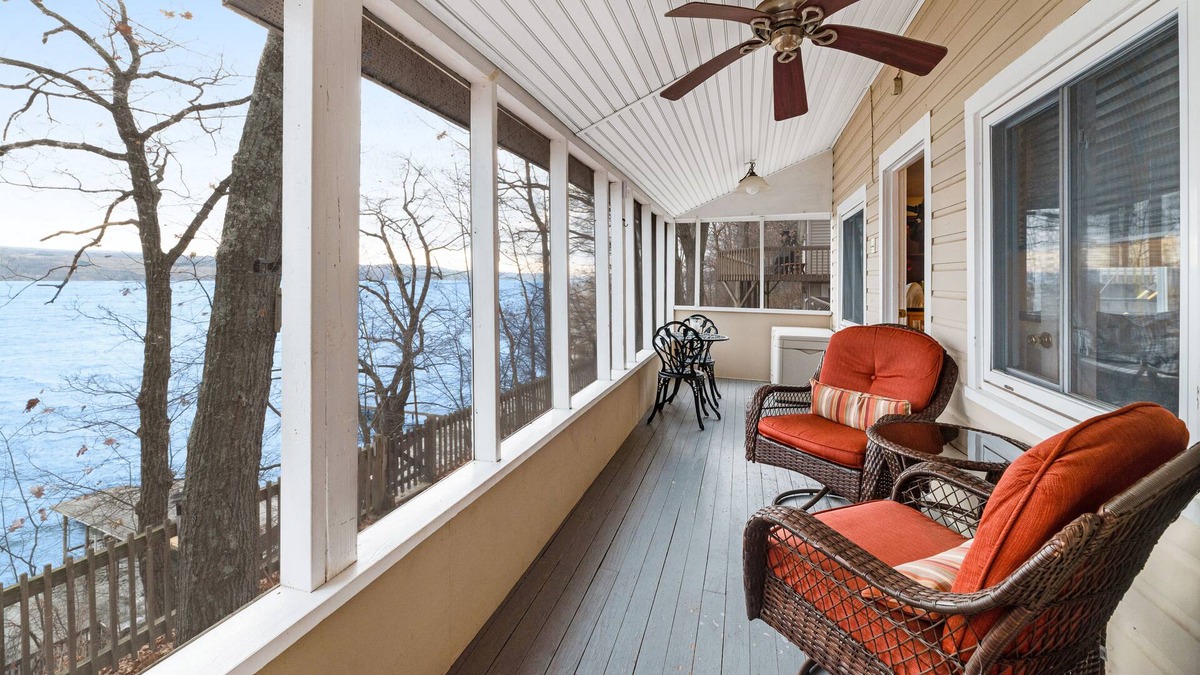 Valois Cottage | Lakefront getaway with a private dock, full kitchen, sunroom, & deck