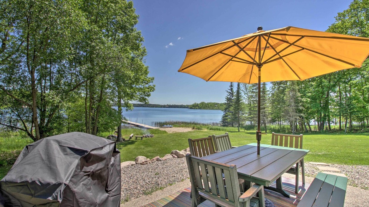 Hackensack Cabin | Lakefront Hackensack Cabin w/Patio & Grill!