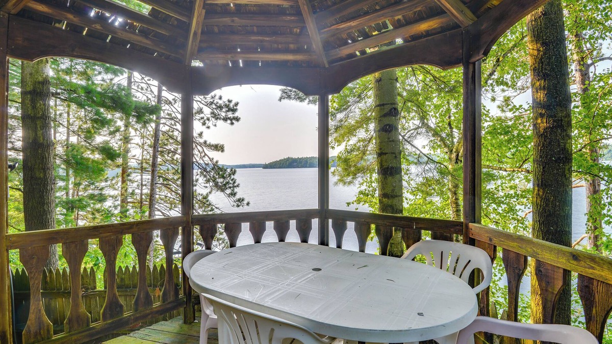 Town of Diana Cabin | Lakefront Harrisville Cabin w/Dock & Decks!