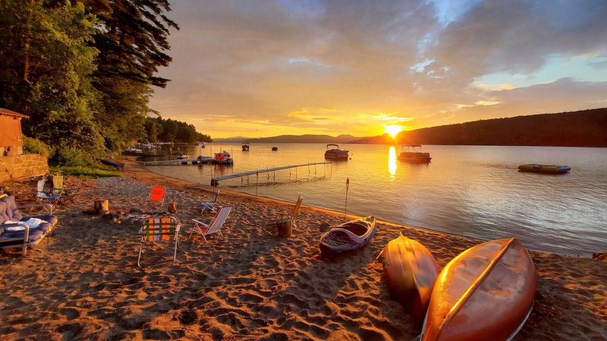 Schroon Lake House | Lakefront home private beach on Schroon Lake