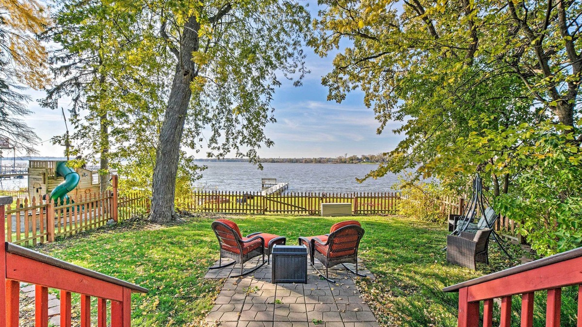 Fox Lake House | Lakefront Home w/Game Room, Theater & Dock!