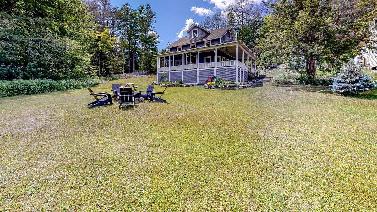 Fair Haven House | Lakefront home with huge yard, firepit, grill & wraparound porch - near hiking