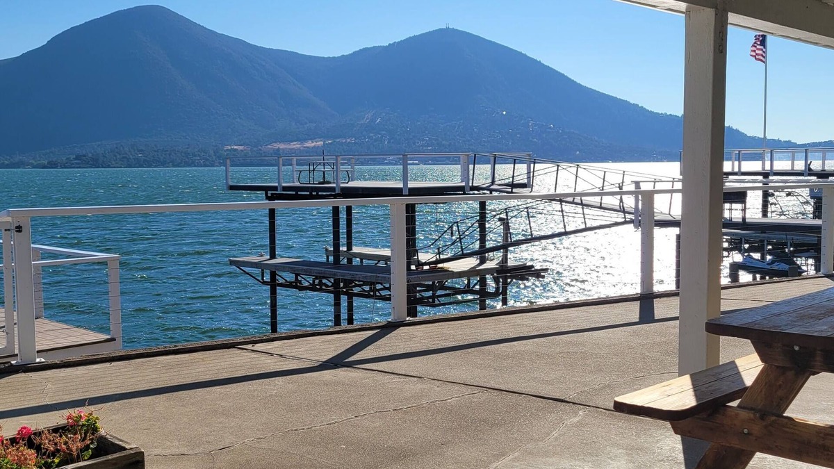 Clearlake House | Lakefront home with patio, private boat dock and fishing pier