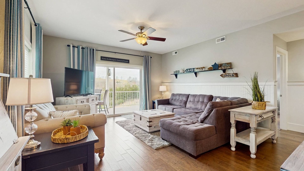 La Follette House | Lakefront home with decks, shared pool, clubhouse, golf close by, Wi-Fi