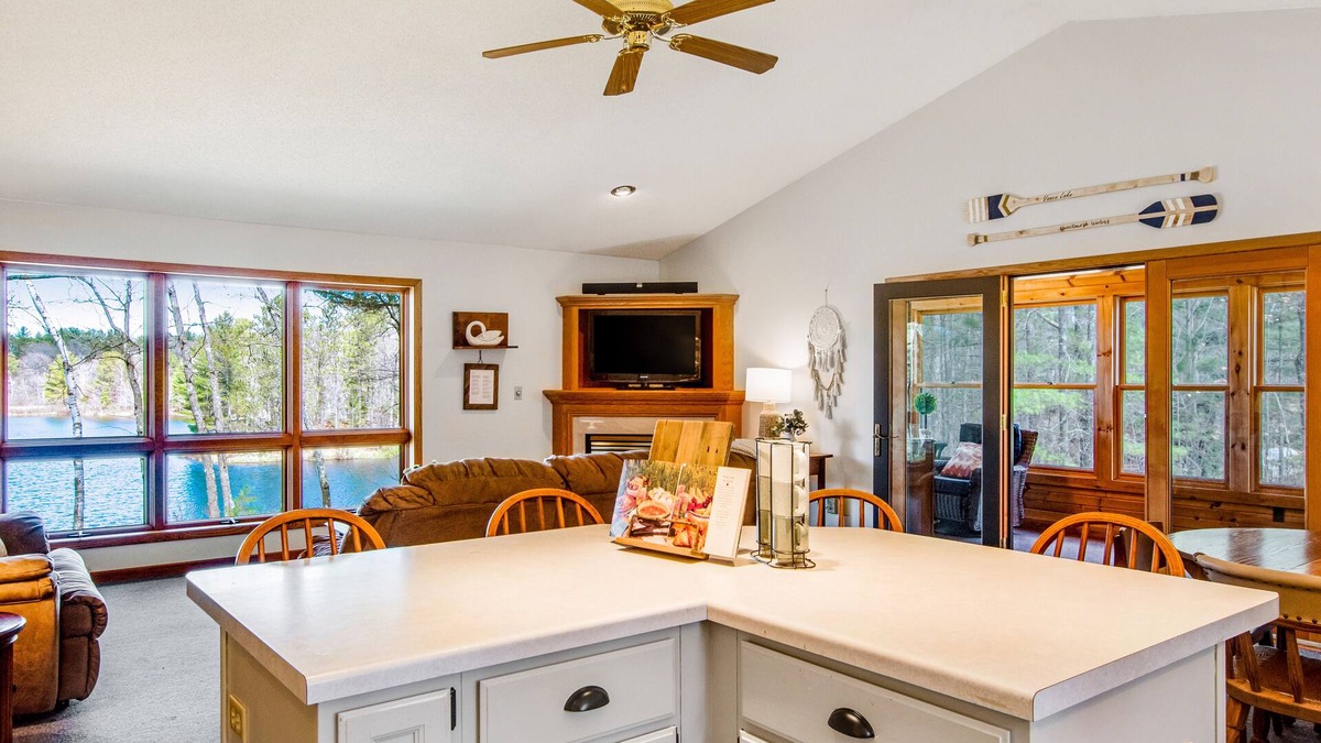 Manitowish Waters House | Lakefront Lodge w/Firepit, Private Dock, and Kayaks - Dogs Welcome