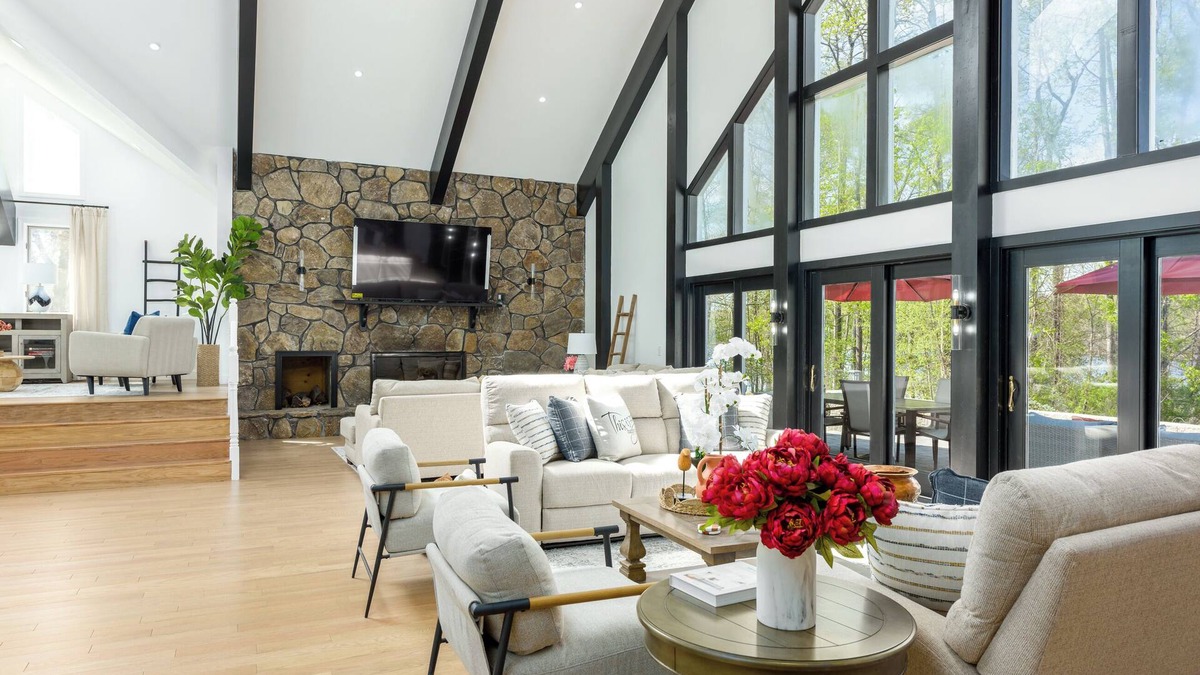 Coventry Lake House | Lakefront Luxury House with Kayaks, Fire pit