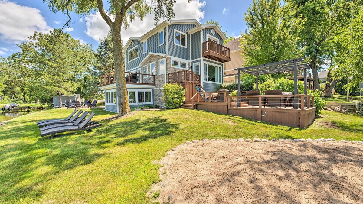 Lake Shangrila House | Lakefront Oasis w/Boat Dock, Fire Pit, Grill