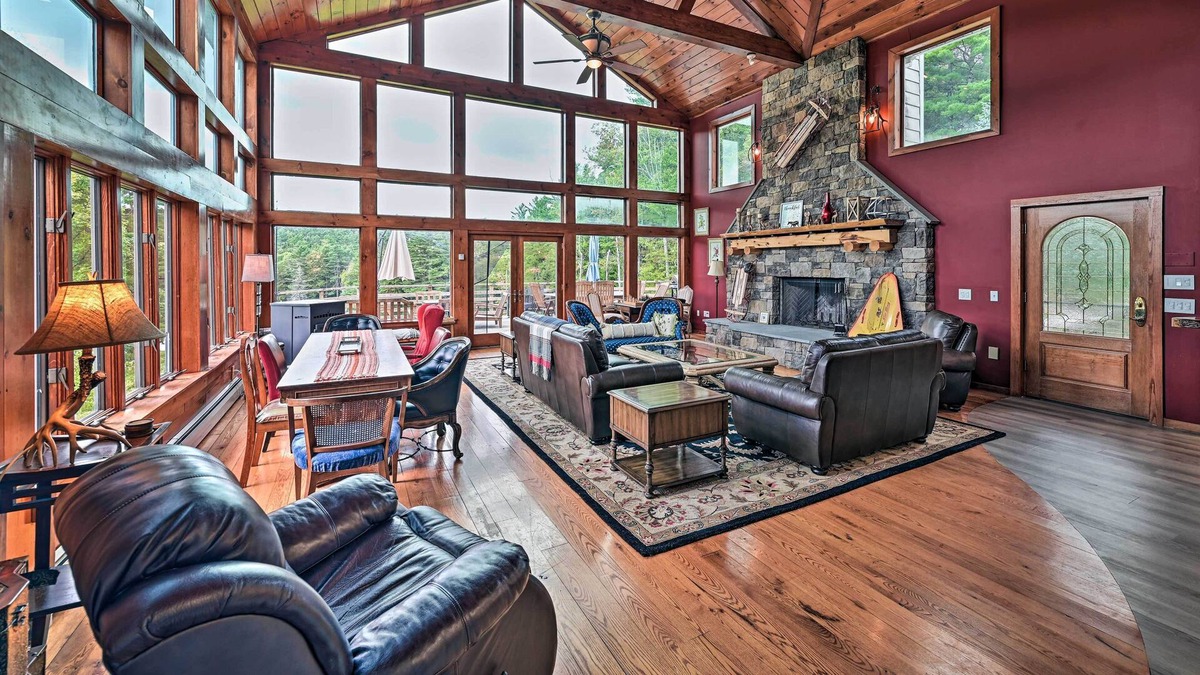 Oneonta House | Lakefront Oneonta Estate w/ Fire Pit + Deck!