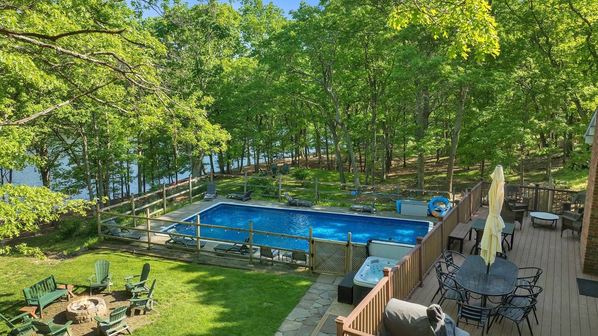 Pocono Mountain Lake House | Lakefront, Private Pool, Hot Tub, Firepit, Boats Ping Pong, Foosball