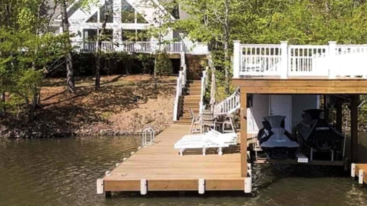 Macon House | Lakefront Retreat with Hot Tub, 2 Docks, Panoramic Views, Firepit, SUP & Kayaks