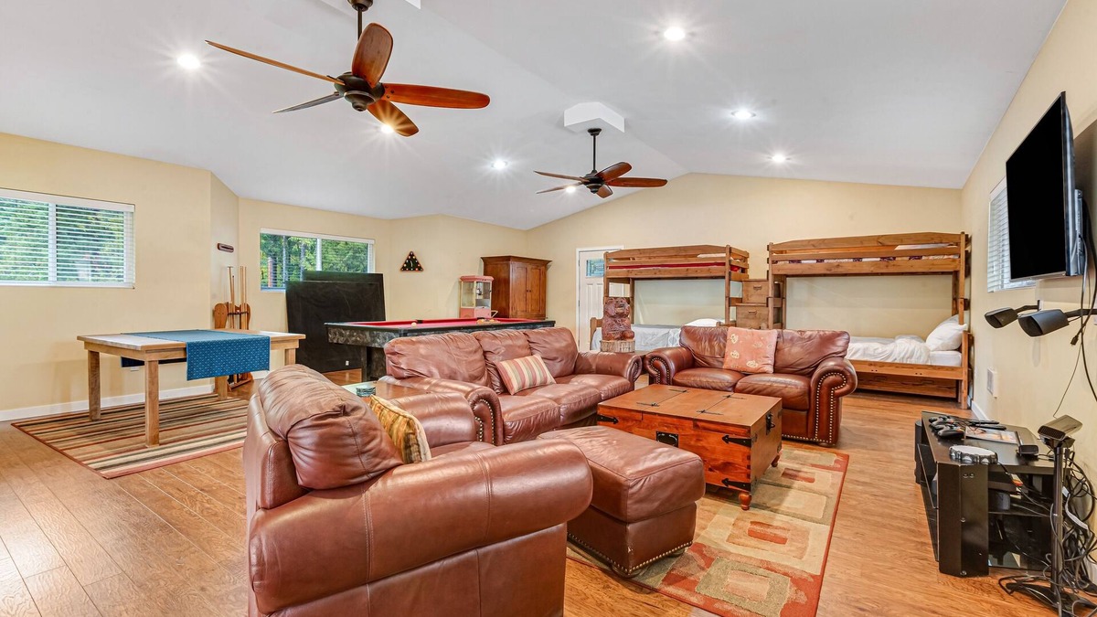 Olympia House | Lakefront retreat with kayaks, canoe, game tables, children's items, and W/D