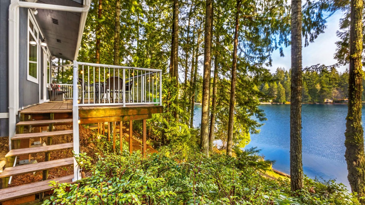 Shelton House | Lakefront retreat with view, deck & private dock