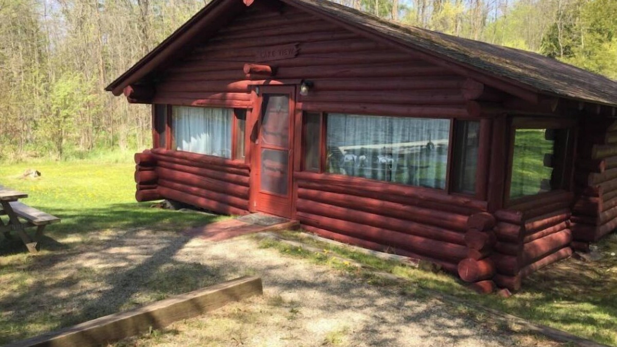 Northome Cabin | Lakeside Authentic Log Cabin Island Lake Pet Friendly Northshore Bay Resort