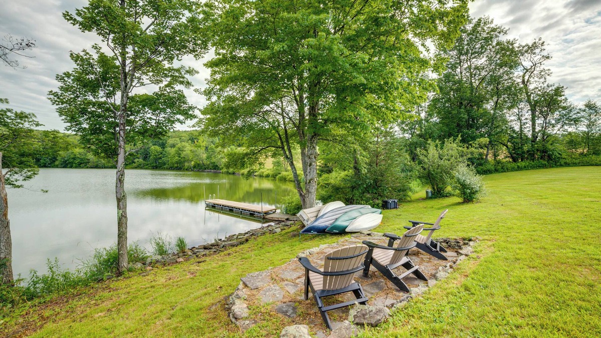 Hancock House | Lakeside Gem: Hot Tub & Game Room in Hancock