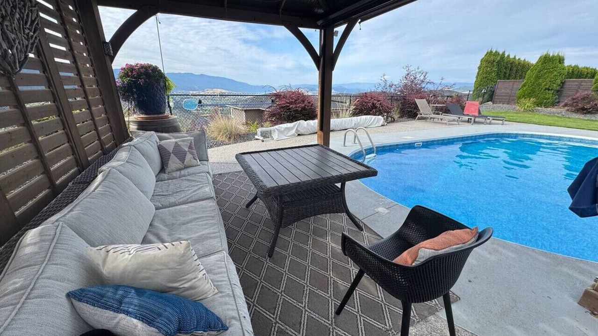 Foothills House | Lakeview Getaway with Hot Tub + Pool near Silver Star