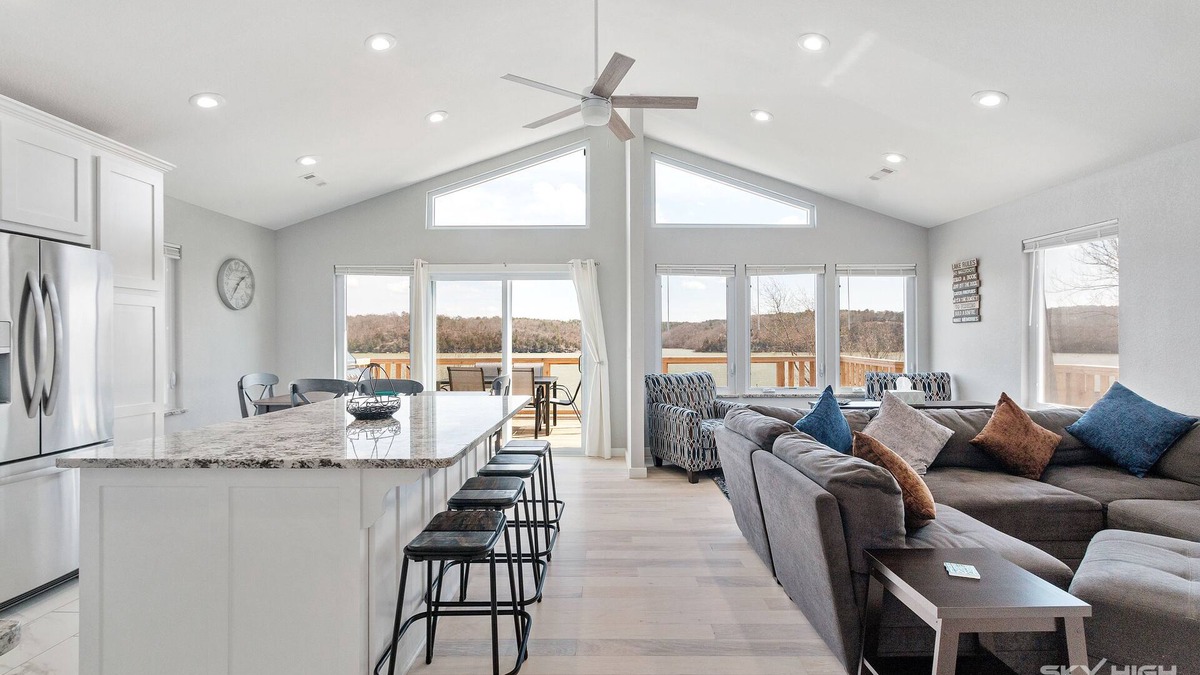 Beaver Shores House | Lakeview Oasis has a panoramic lake view from the deck perfect for any getaway!
