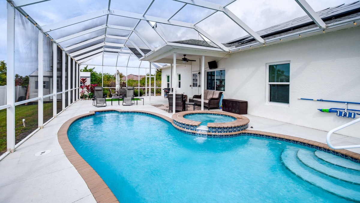 Centennial House | Lanai, Private Pool: Lehigh Acres Home