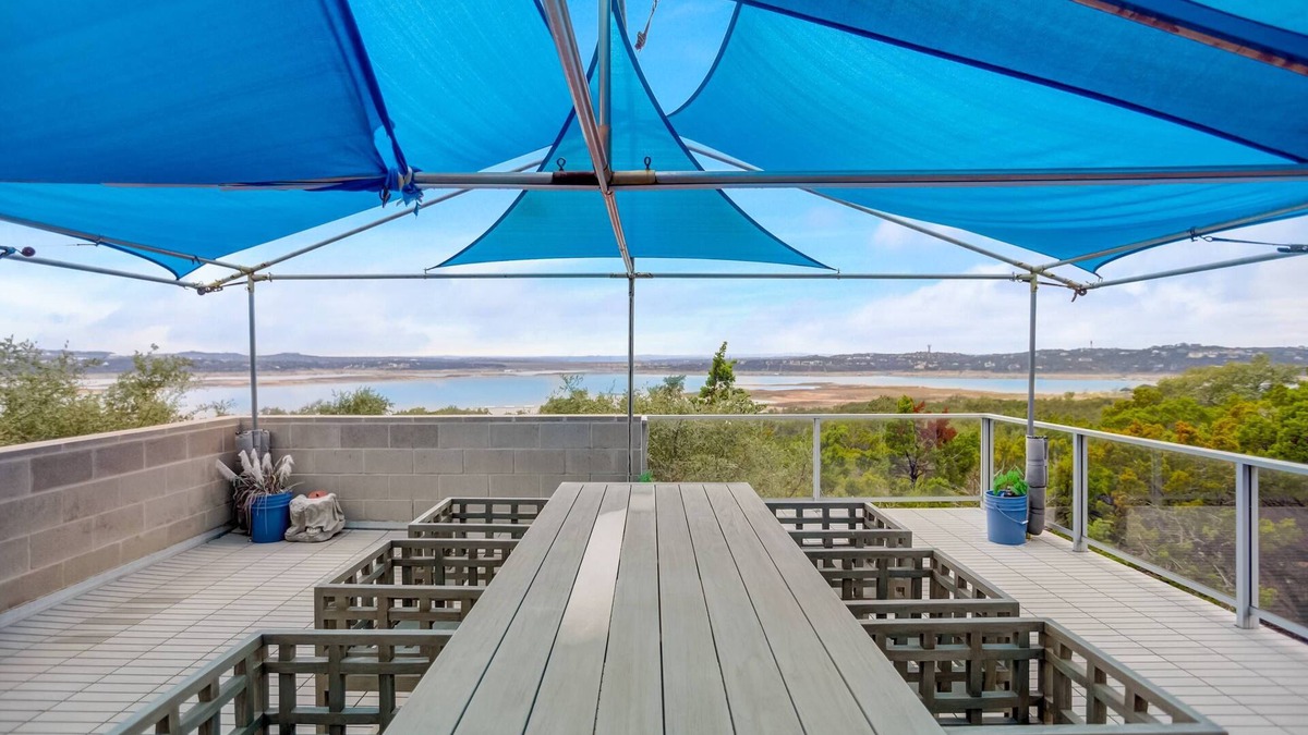 Comanche Trail House | Large 3 Story Home with Panoramic Lake Views, Scenic Balconies, BBQ on the Spacious Deck