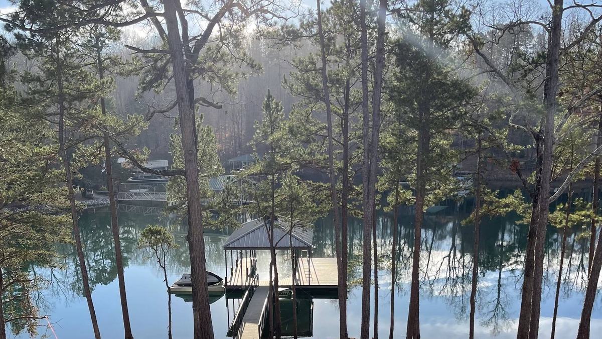 Saxony Forest House | Large 5BR home on quiet cove. Pets welcome. Private dock. 3 fireplaces, firepit.