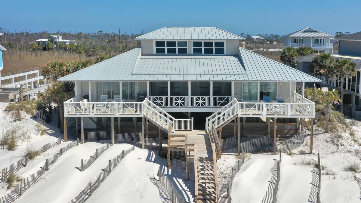 Port St. Joe House | Large 7 BR Beachfront,Secluded Dunes, Cape San Blas, Near St Joseph's State Park