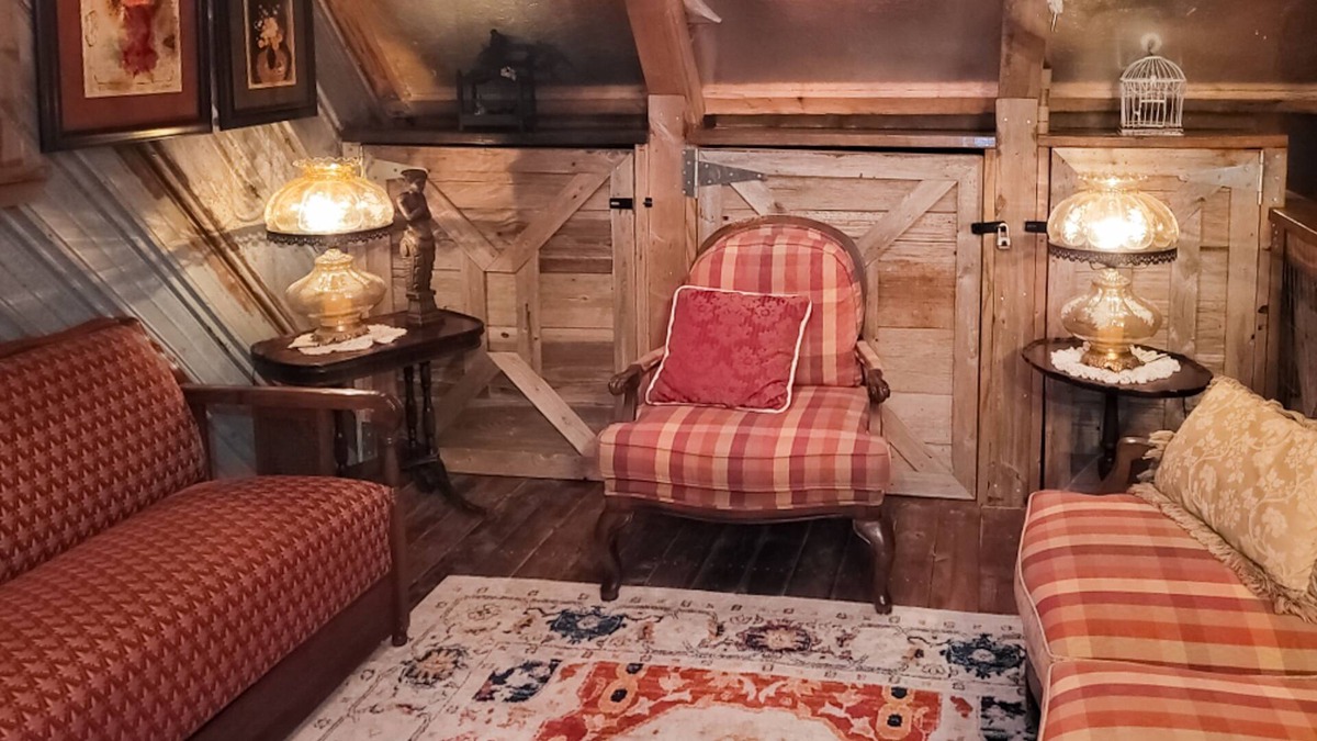 Cleburne House | Large barn on an acreage with water views, covered patios, fireplace, and AC